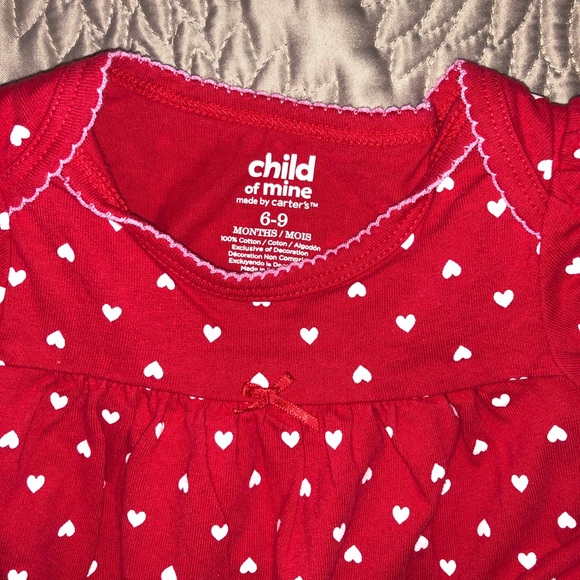 Red cotton baby dress - Picture 4 of 4